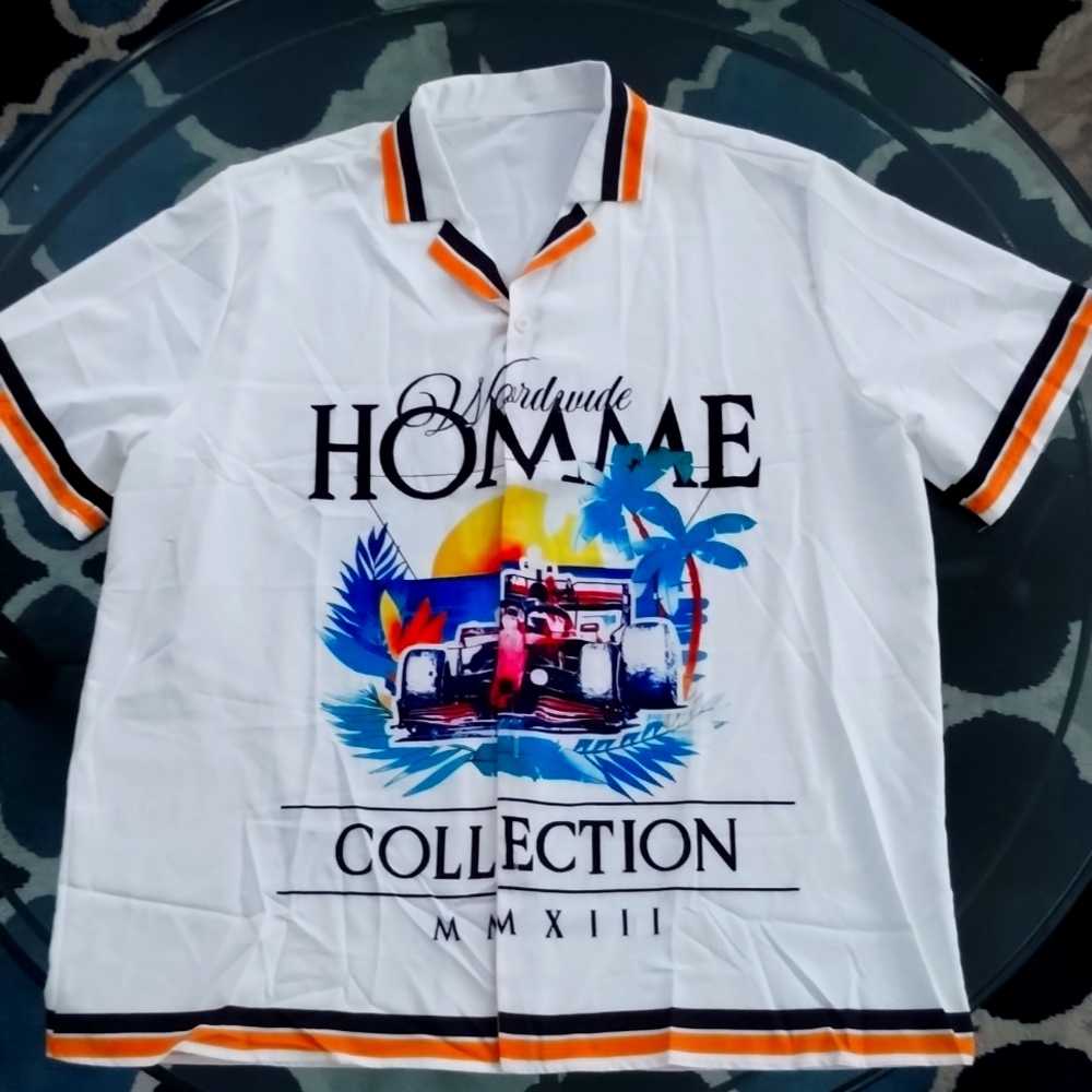 Graphic Button Shirt